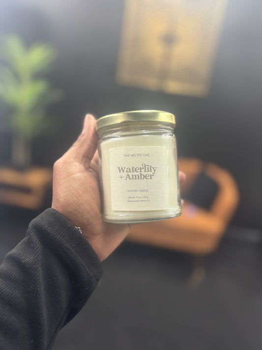 Waterlily + Amber Small Farmhouse Candle