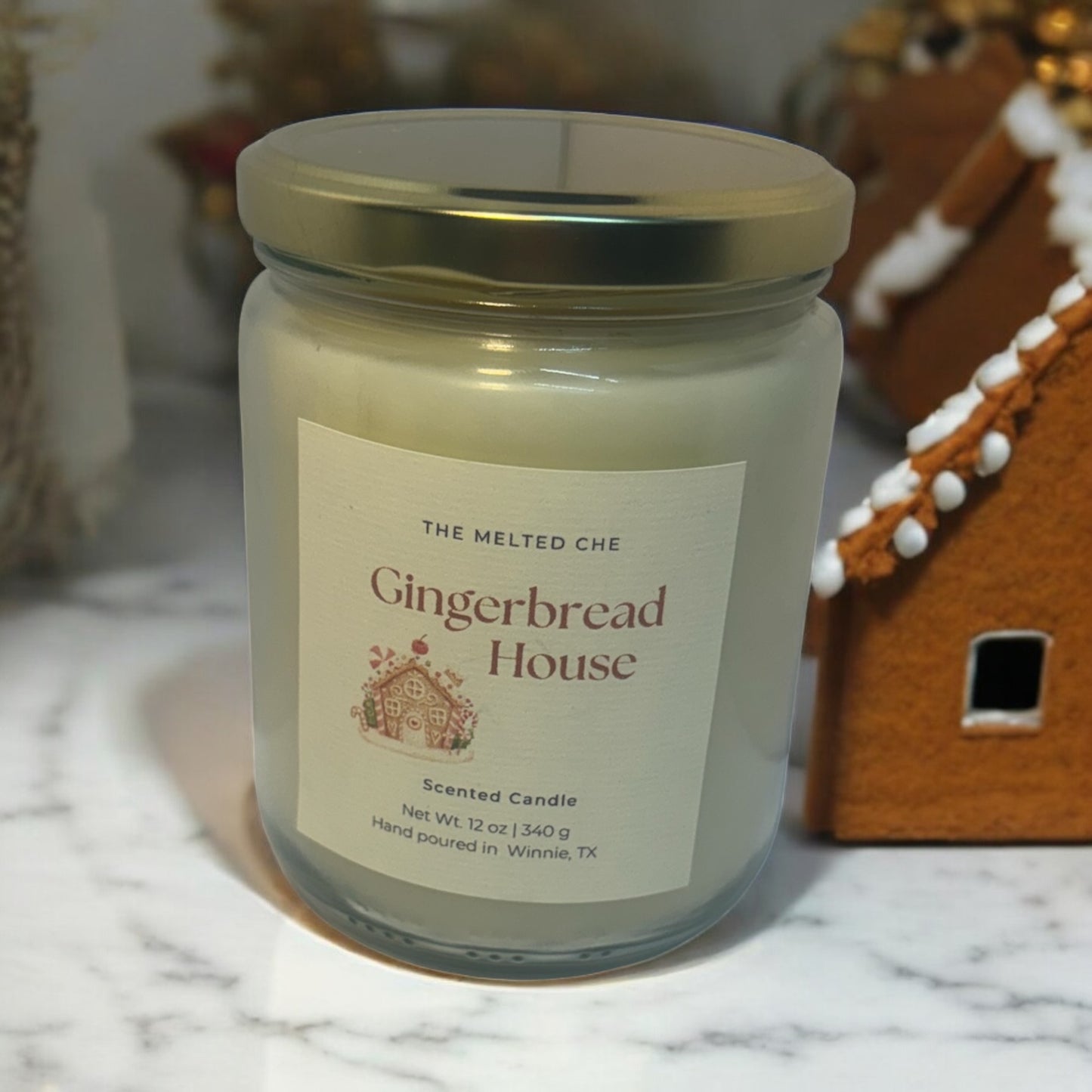 Gingerbread House Farmhouse Candle