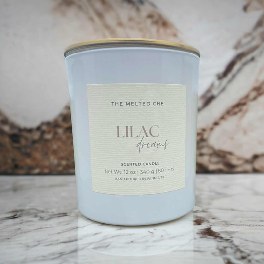 Lilac Dreams candle, candle shop, lavender candle, non toxic candles, biodegradable 