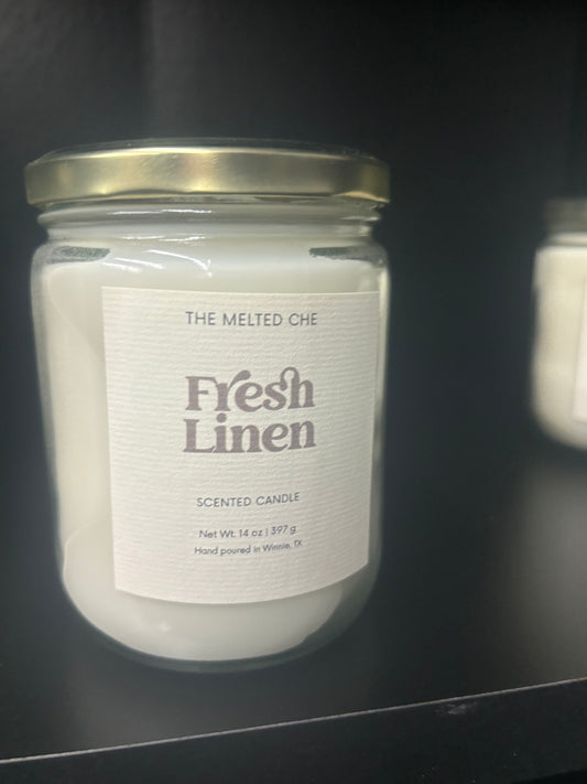 Fresh Linen Large Farmhouse Candle